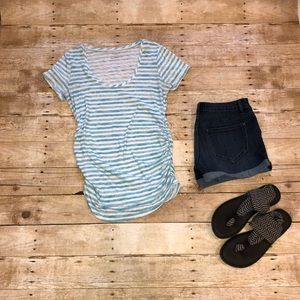 Motherhood Maternity t shirt- light blue